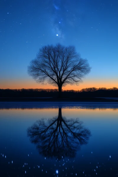 Starry Lagoon Evening