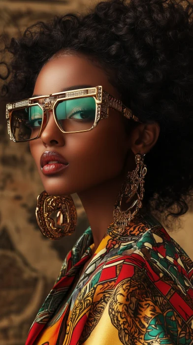 Ethiopian Woman with Glass Frames