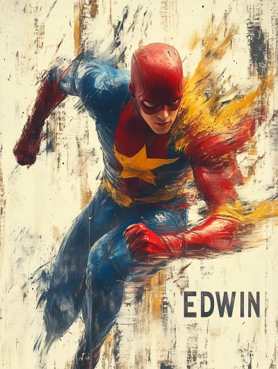 Superhero Edwin Text