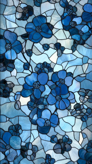 Floral Stained Glass Design