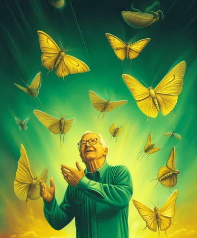 Carl Jung Surrounded by Moths