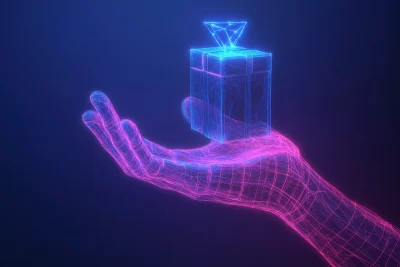 Futuristic Holographic Hand