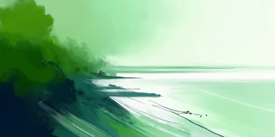 Abstract Coastal Landscape