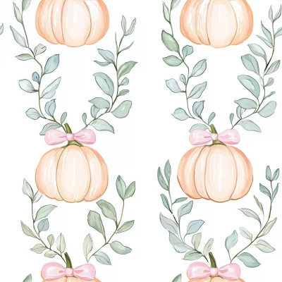 Pumpkins with Pink Bows