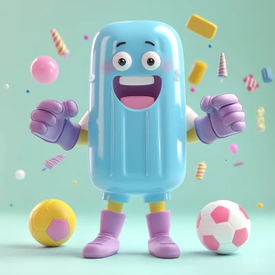 Cool Blueberry Popsicle Goalkeeper