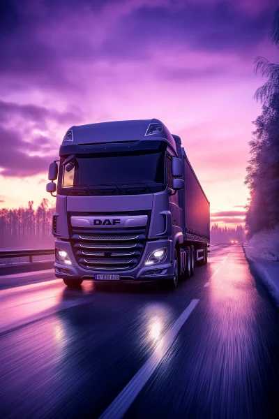 DAF XF Euro 6 Truck at Sunset