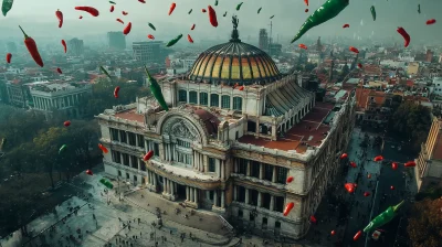 Chilies Falling over Bellas Artes