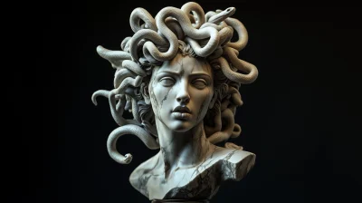 Hyperrealistic Medusa Statue