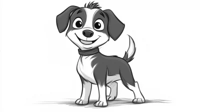 Hand-drawn Cartoon Dog