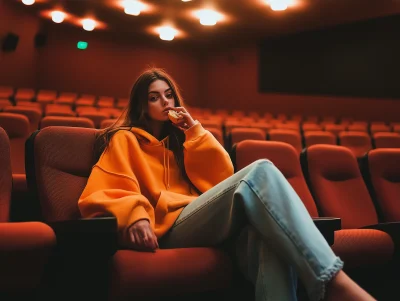 Carefree Moment in a Theater