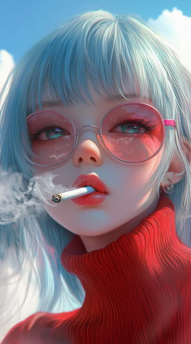 Anime Girl Smoking