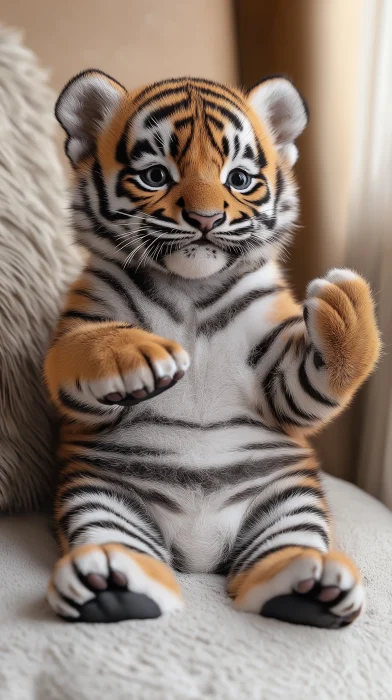 Cute Baby Tiger Cub