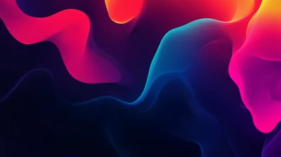 Colorful Dark Minimalistic Desktop Wallpaper