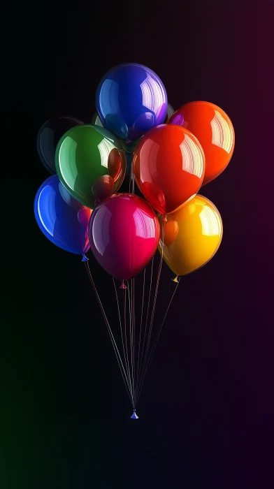 Elegant Rainbow Balloons