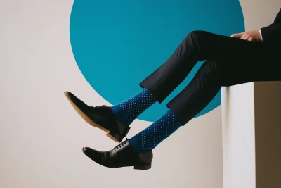 Blue Polka Dot Socks