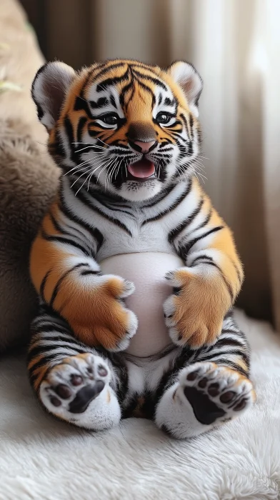 Cute Baby Tiger Cub