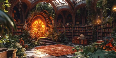 Vibrant Fantasy Library