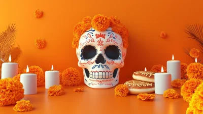 Colourful Sugar Skull