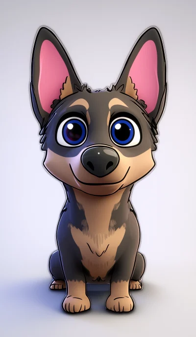 Stylized German Shepherd