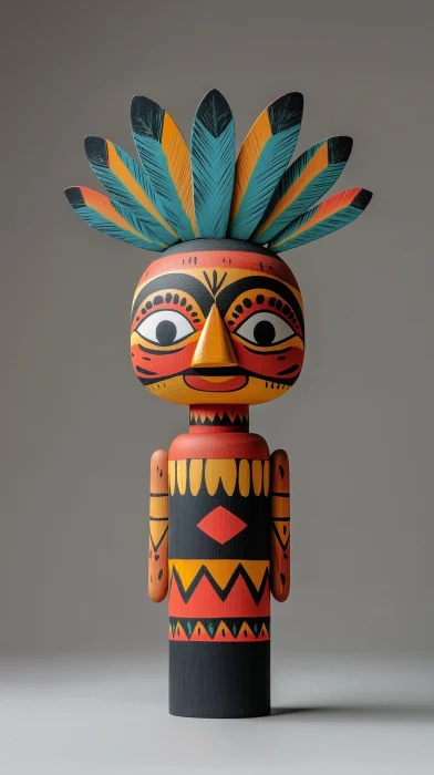 Wooden Toy Kachina Doll