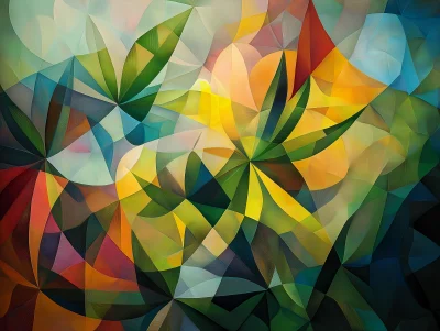 Cannabis Cubism Infinity Background