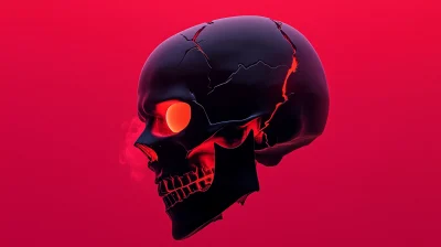 Eerie Glowing Skull