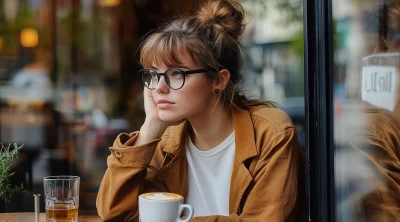 Woman at Urban Café