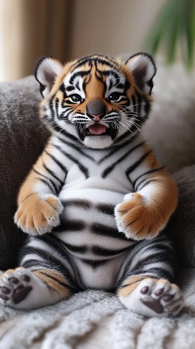 Cute Baby Tiger Cub