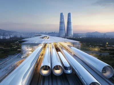 Hyperloop Station in South Korea