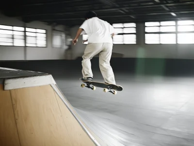 Skateboarding in Action