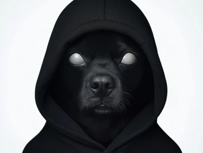 Cool Dog in Hoodie