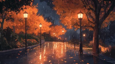 Autumn Night in the Neighborhood