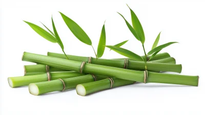 Green Bamboo Isolated