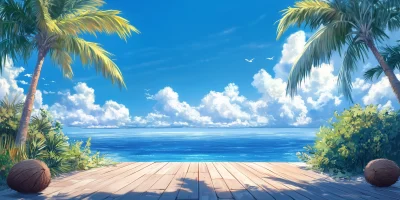 Tropical Anime Landscape