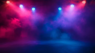 Red and Blue Smoke Spotlight Background