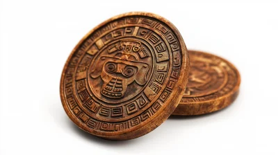 Isolated Mayan Golden Coins