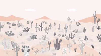 Desert Cactus Scene