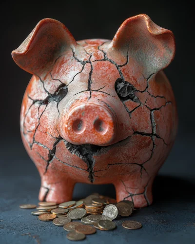 Deflating Piggy Bank