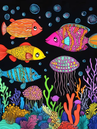 Colorful Fish in the Ocean