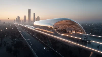 Futuristic Highway at Night