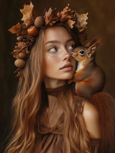 Woman with Squirrel