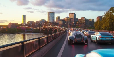 Futuristic Traffic at Longfellow Bridge