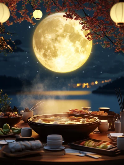 Festive Moonlit Dinner