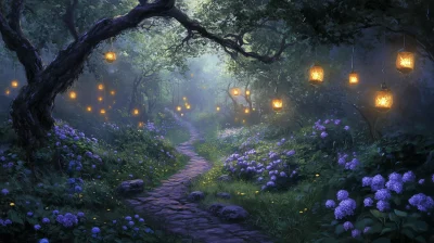 Enchanted Forest at Dusk