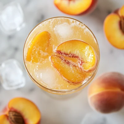 Peach Bellini Cocktail