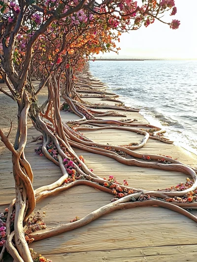 Surreal Wooden Walkways