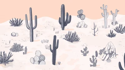 Desert Cactus Scene