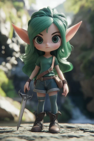 Cute Chibi Elf Girl