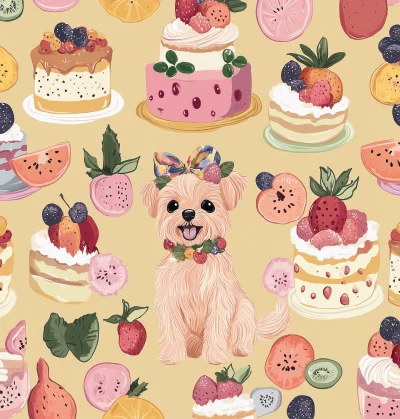 Pastel Dog Pattern