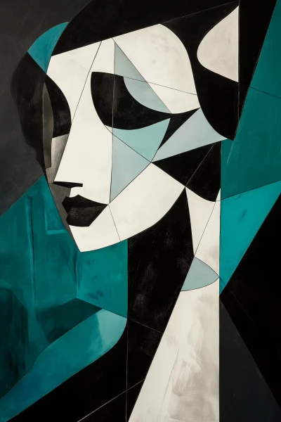 Minimalist Cubist Figure